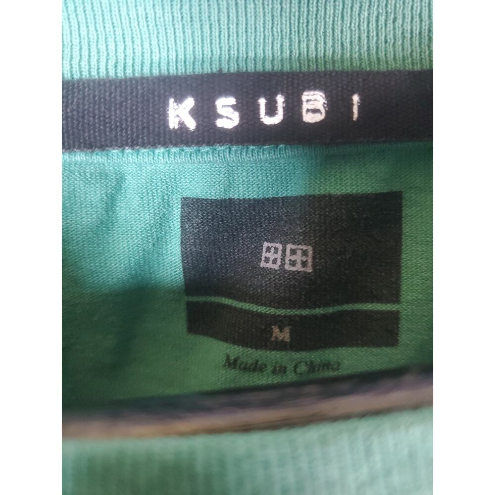 Ksubi Mens Graphic T-Shirt Mens Size Medium Teal Green Streetwear - Picture 3 of 16